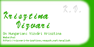 krisztina vizvari business card